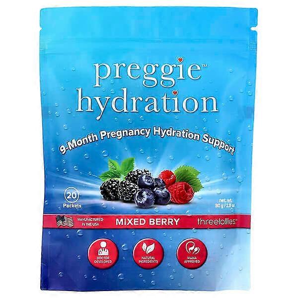 Preggie, Hydration, Mixed Berry, 20 Packets, 0.14 oz (4 g) Each
