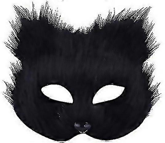 For Plush Cat Fox Mask Therian Masks Realistic Cat Masks Half Face Animal Mask Furry Party Cat Mask