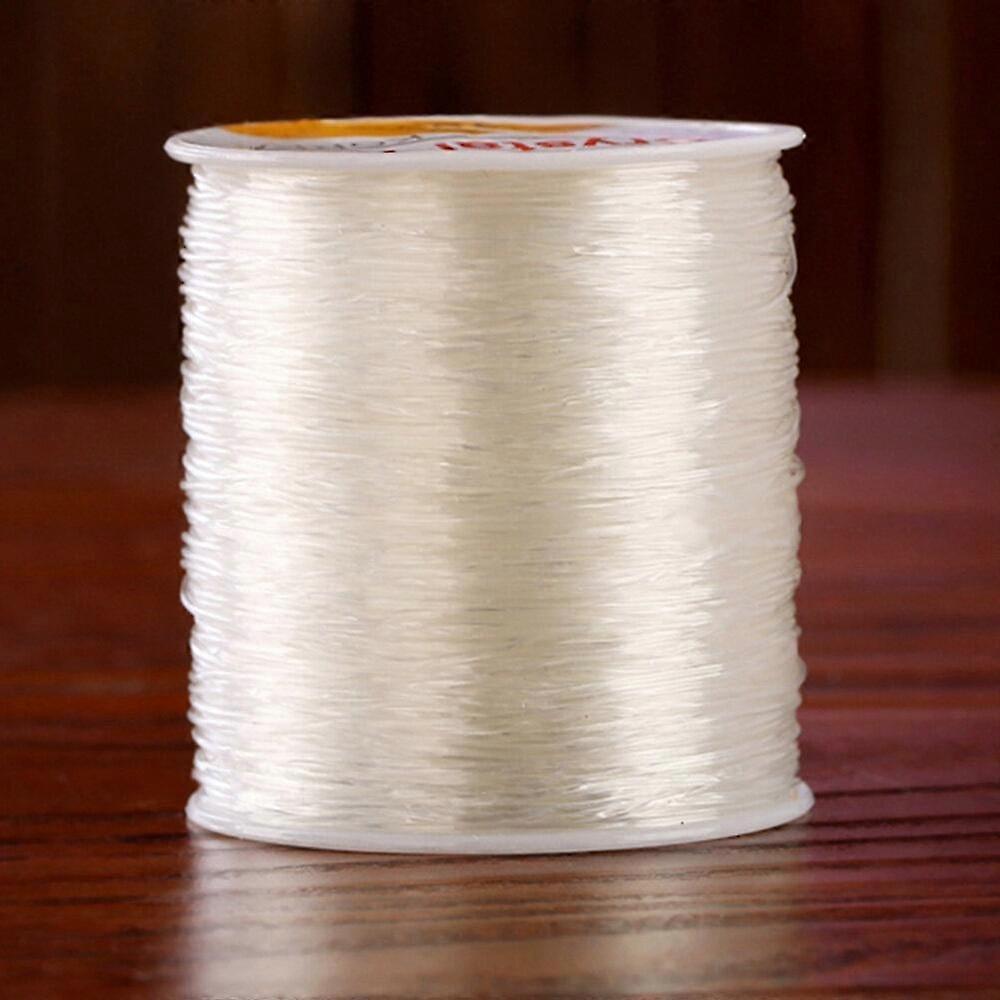100m Transparent Elastic Stretchy Beading Bracelet Cord 0.8mm 26s
