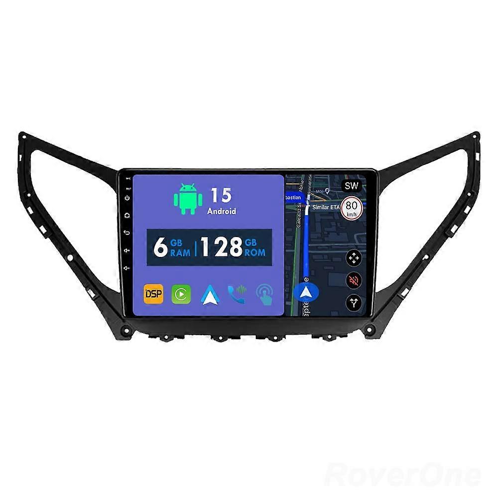 Car Radio 6G+128G CarPlay GPS Navigation Head Unit for Hyundai Azera 2014 - 2015 Android Auto Bluetooth Stereo Touch Screen
