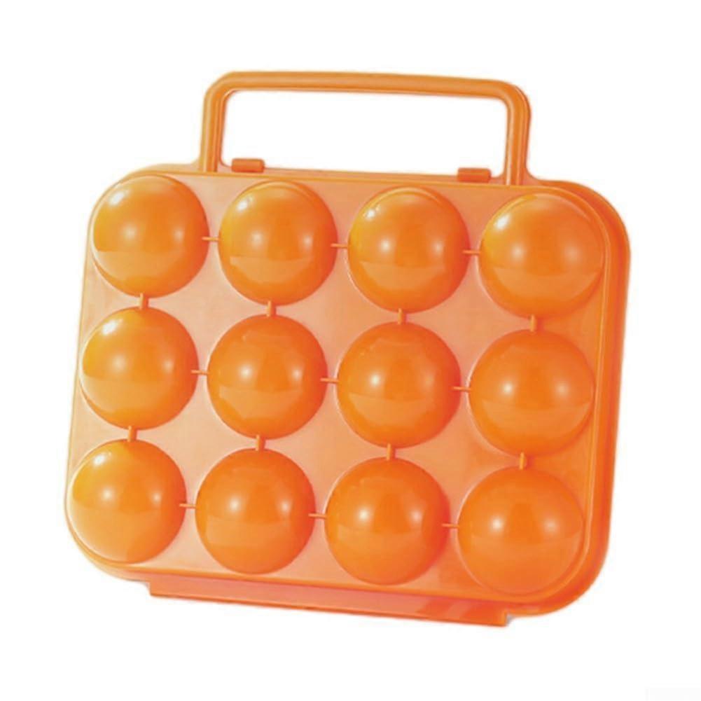 Secure Locking Egg Storage Box 12 Eggs Capacity For Outdoor Activities Compact Orange