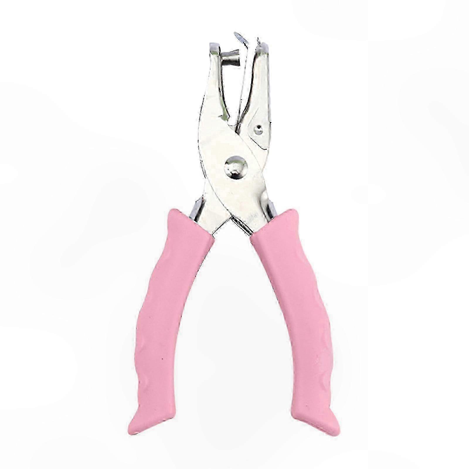 6mm Round Hole Punch Pliers Rubberized Macaroon Design Hand-Operated Office Learning Tool