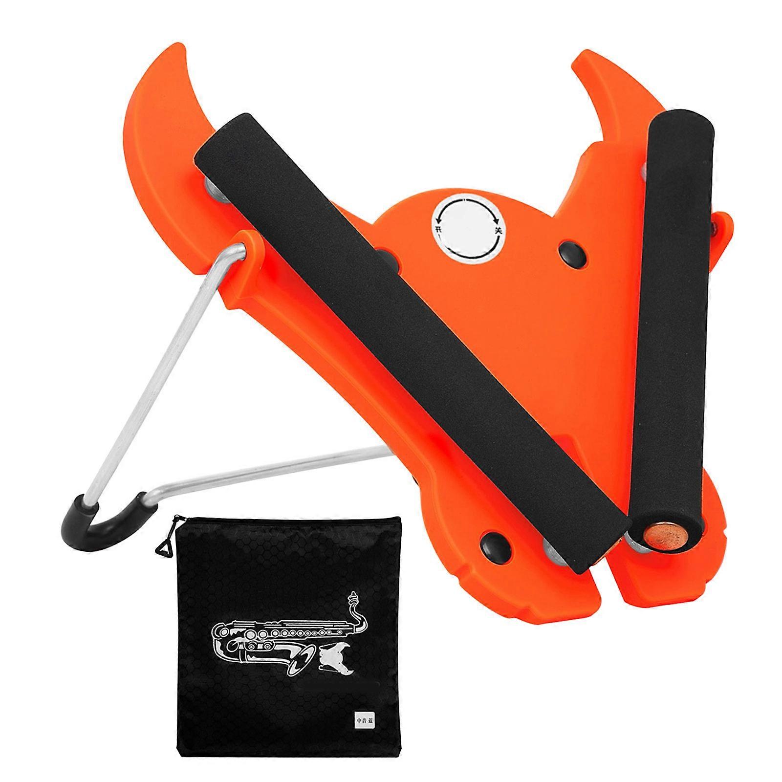 Altos Saxophone Support Stand Adjustable Altos Saxophone Display Stand For Multiple Models Safe Stable Storage Solution  Orange