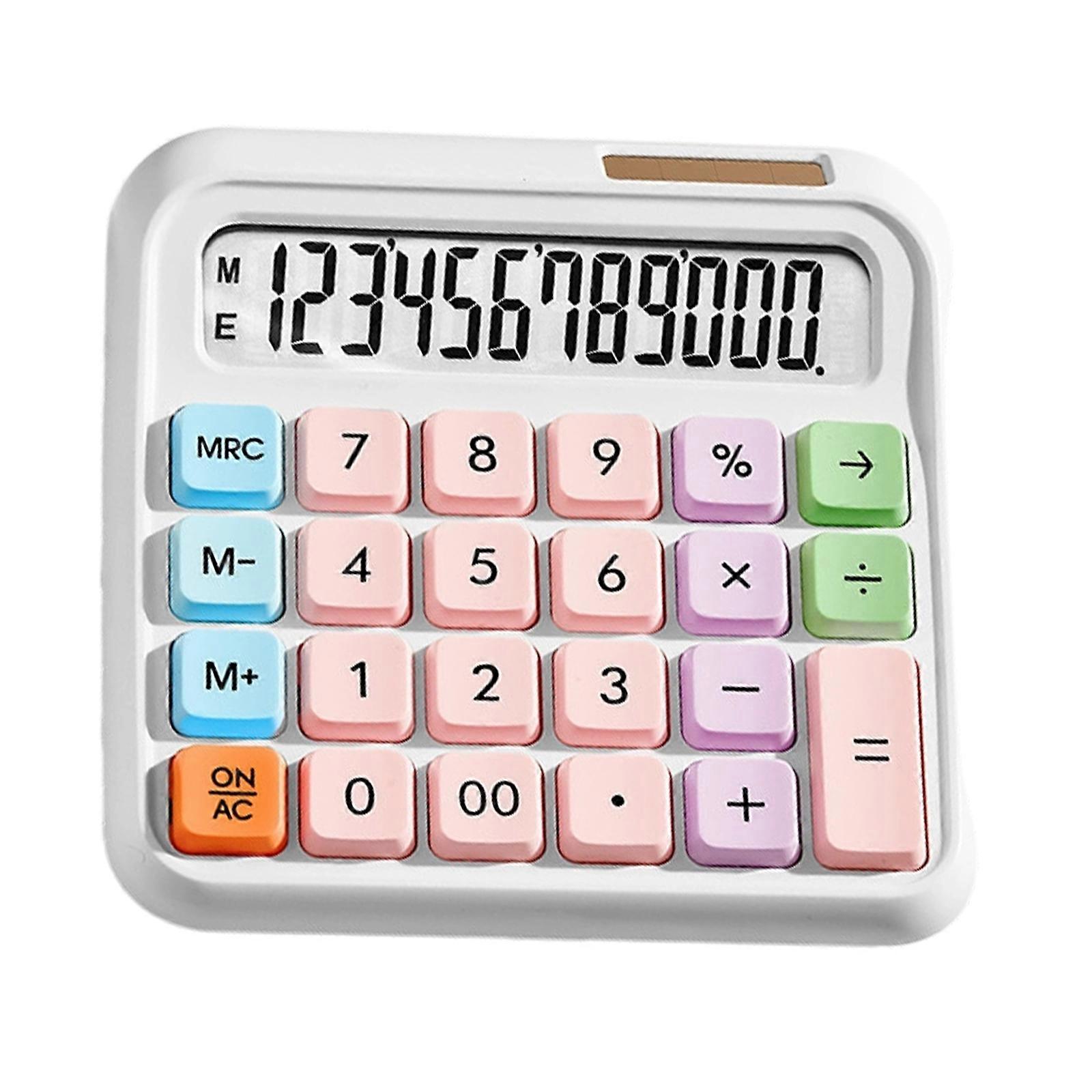 Sunlight power 12 Digit Flexible Calculator Anti Wear Controls Portable Design For Financial Work School Use  White