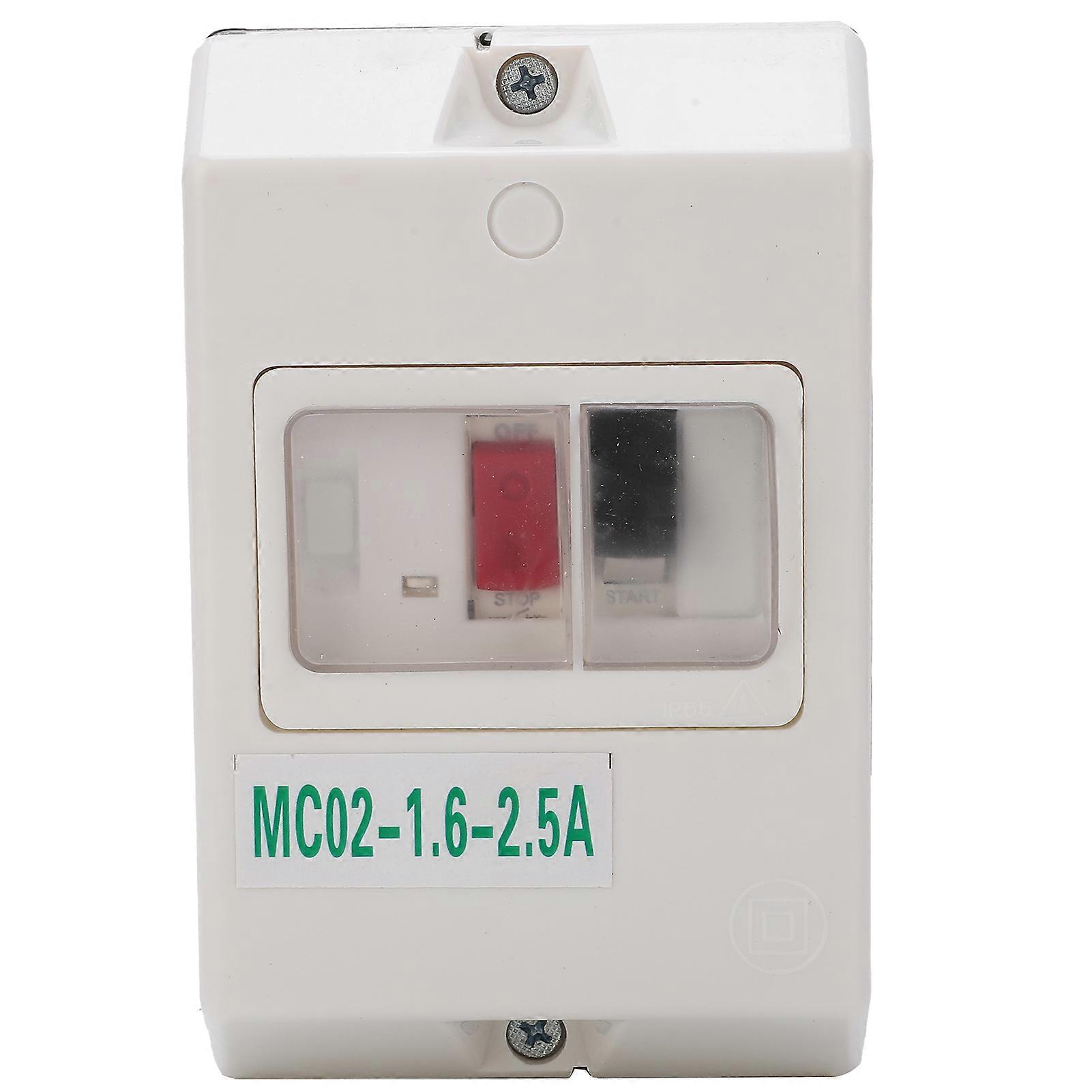 Motor Protection Switch Circuit Breaker MC02‑1.6‑2.5A 50/60Hz ABS Waterproof /380V