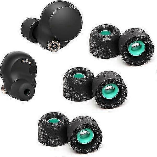 3 Pairs Memory Foam Eartips For Wf-1000xm4, Replacement Ear Tips With Matt Surface, Fits Charging Case