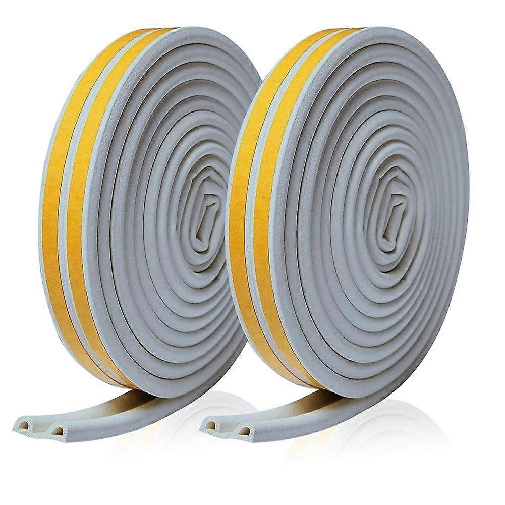 2 Rolls 10 M Draft Excluder for Doors and Windows,Draught Excluder Tape Rubber Seal Foam Tape Car St