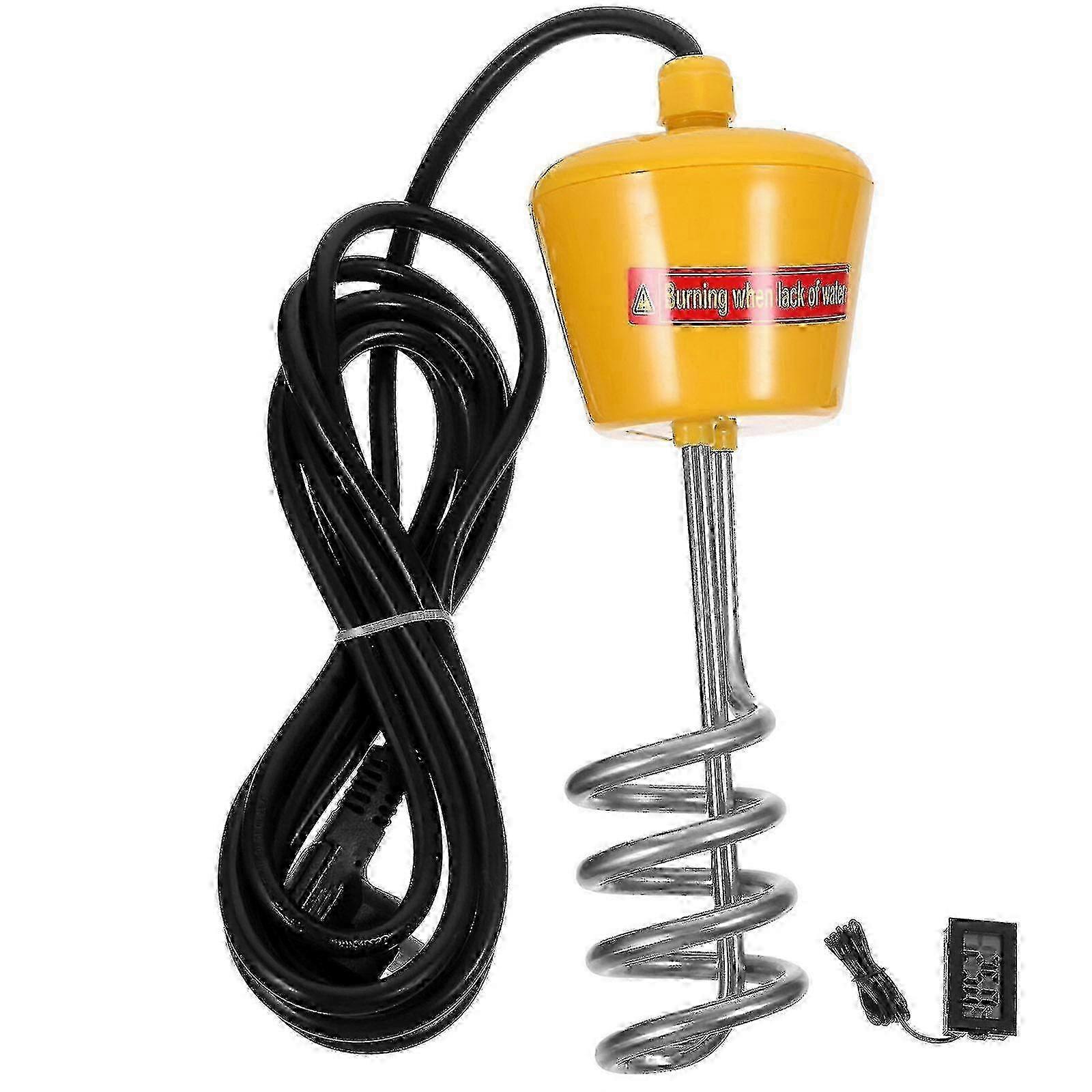 3000W Bathtub Floating Heater with LED Thermometer for Inflatable Pools - 2500W Actual Power, AU Plug (Yellow) Edition 1104