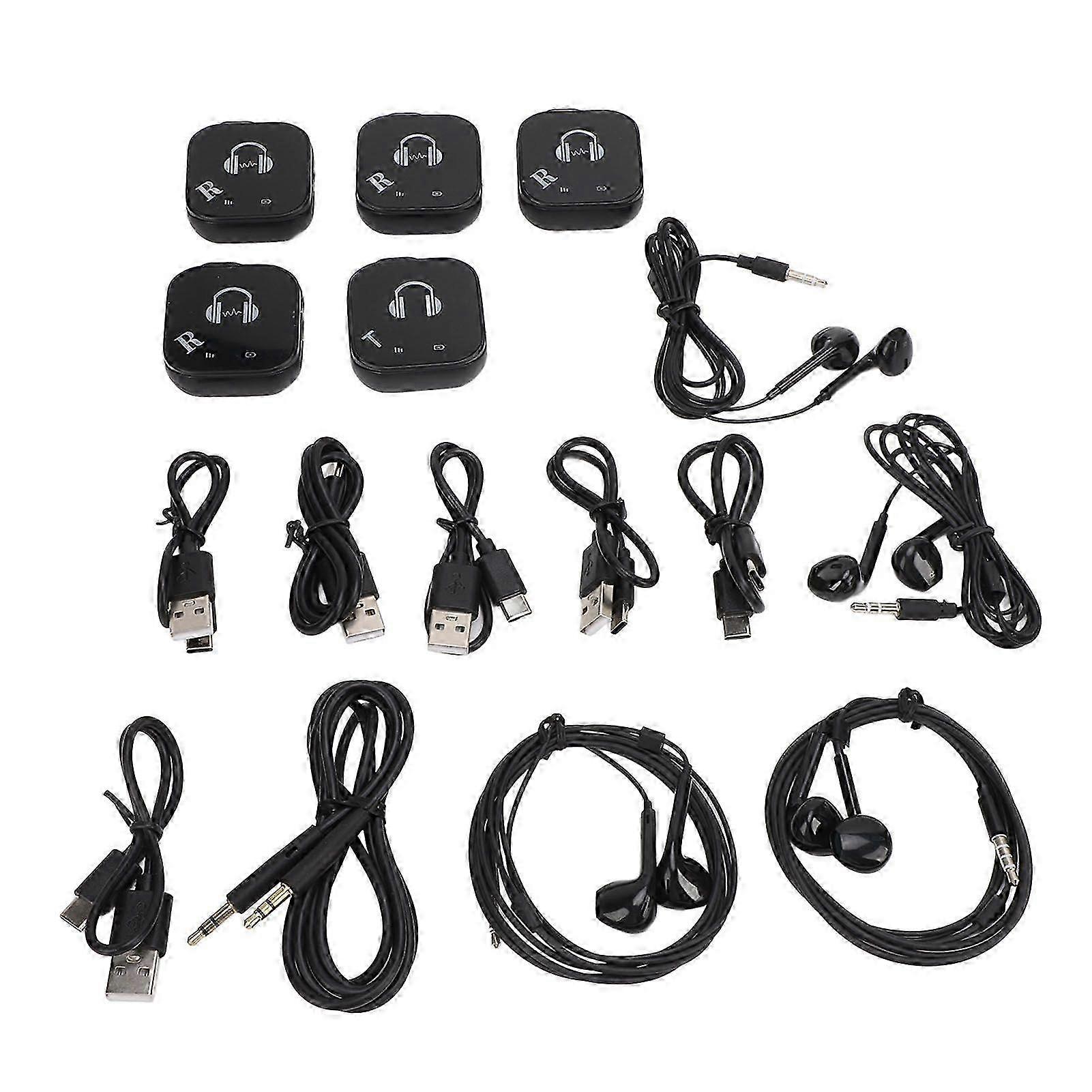 Cordless In Ear Monitoring System 5.8G Stereo Cordless IEM System with Transmitter and Receiver for Studio Band Rehearsal Live Performance Camera Reco