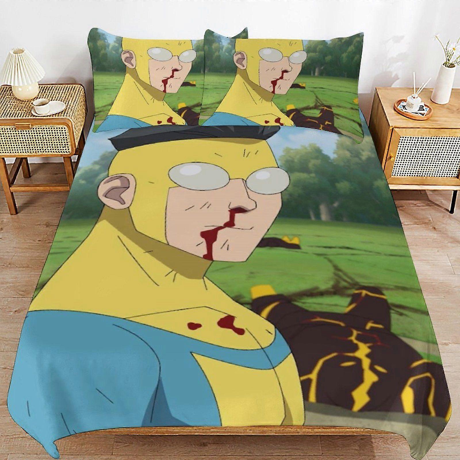 d484 Invincible Protective Fabric Quality Sleep Fit Practical Zip Closure Duvet Cover Sets Sleep Set b484