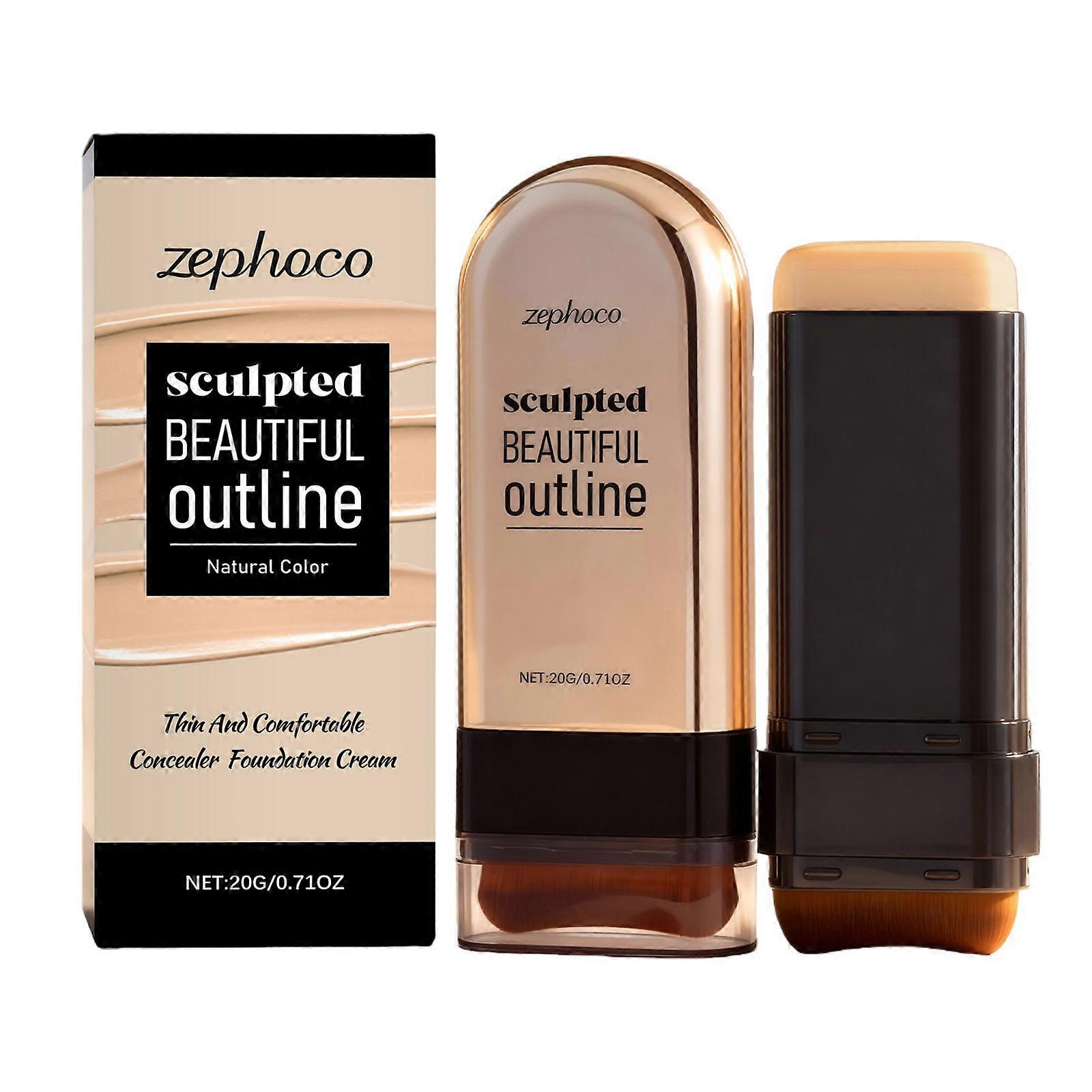 Concealer Foundation Stick, 2025 New Face Foundation Contour Stick, Full Coverage Concealer for Dark Circles and Blemishes, for All Skin Types