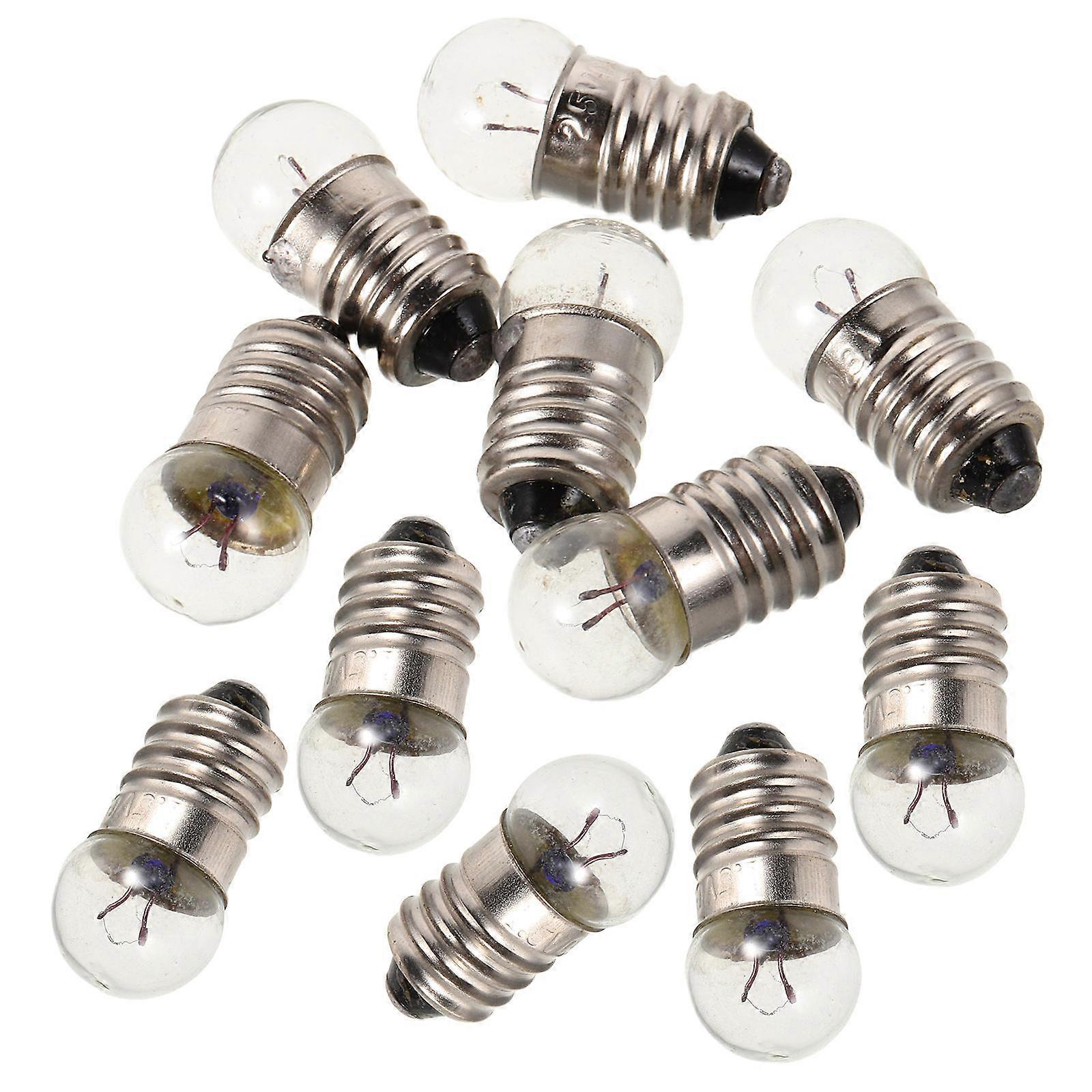 Miniature Screw Base Light Bulbs for Experiments Handheld Electric Bulb 12Pcs