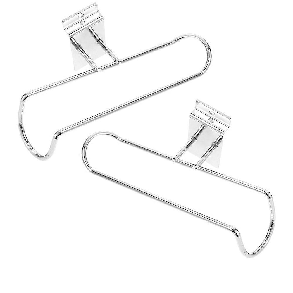 Skates Display Rack for Storage Use 2Pcs Stainless Steel Silver Wall Mount