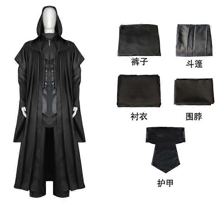 Costume de cosplay Star Wars Dark Maul pour homme, comprenant cape, chemise, pantalon et armure, idéal pour Halloween