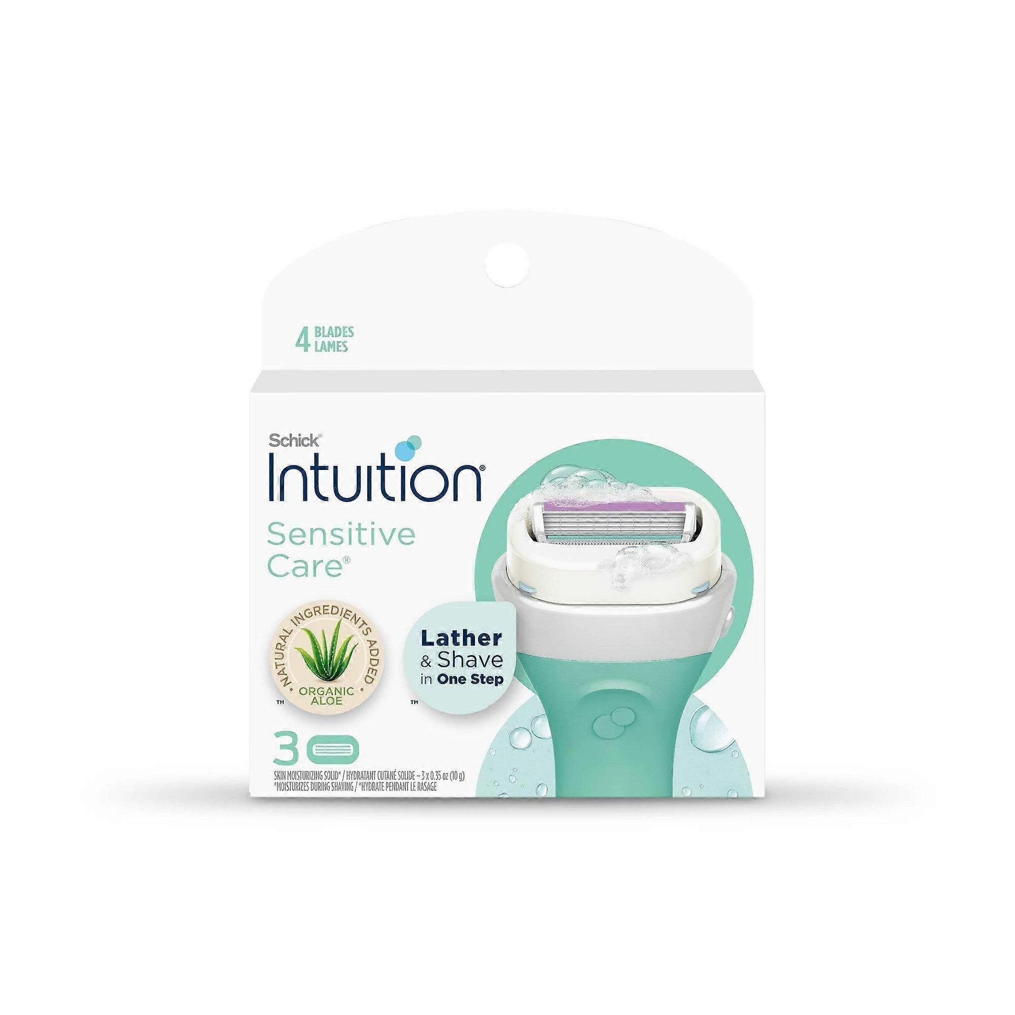 Schick Intuition Naturals Sensitive Care Razor Cartridges, 3 Ea