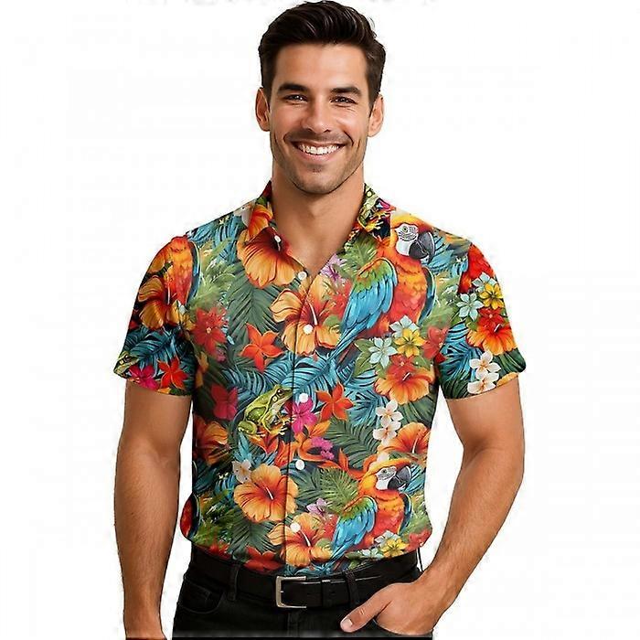 Fiestas Guirca Mens Flowers Shirt