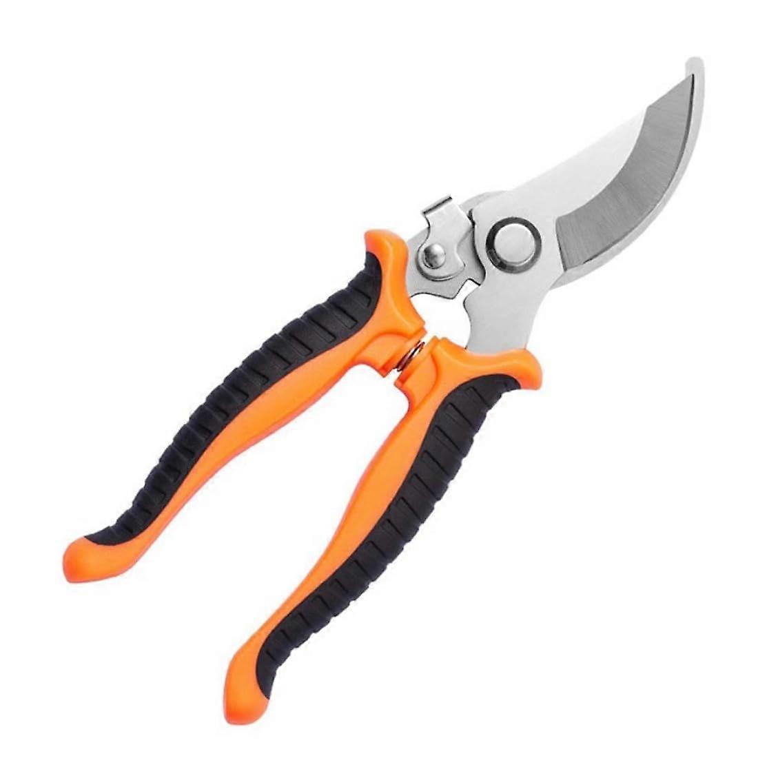 Garden Pruning Shears with Locking Handle for Plants Flowers Branches – Orange Hand Secateurs