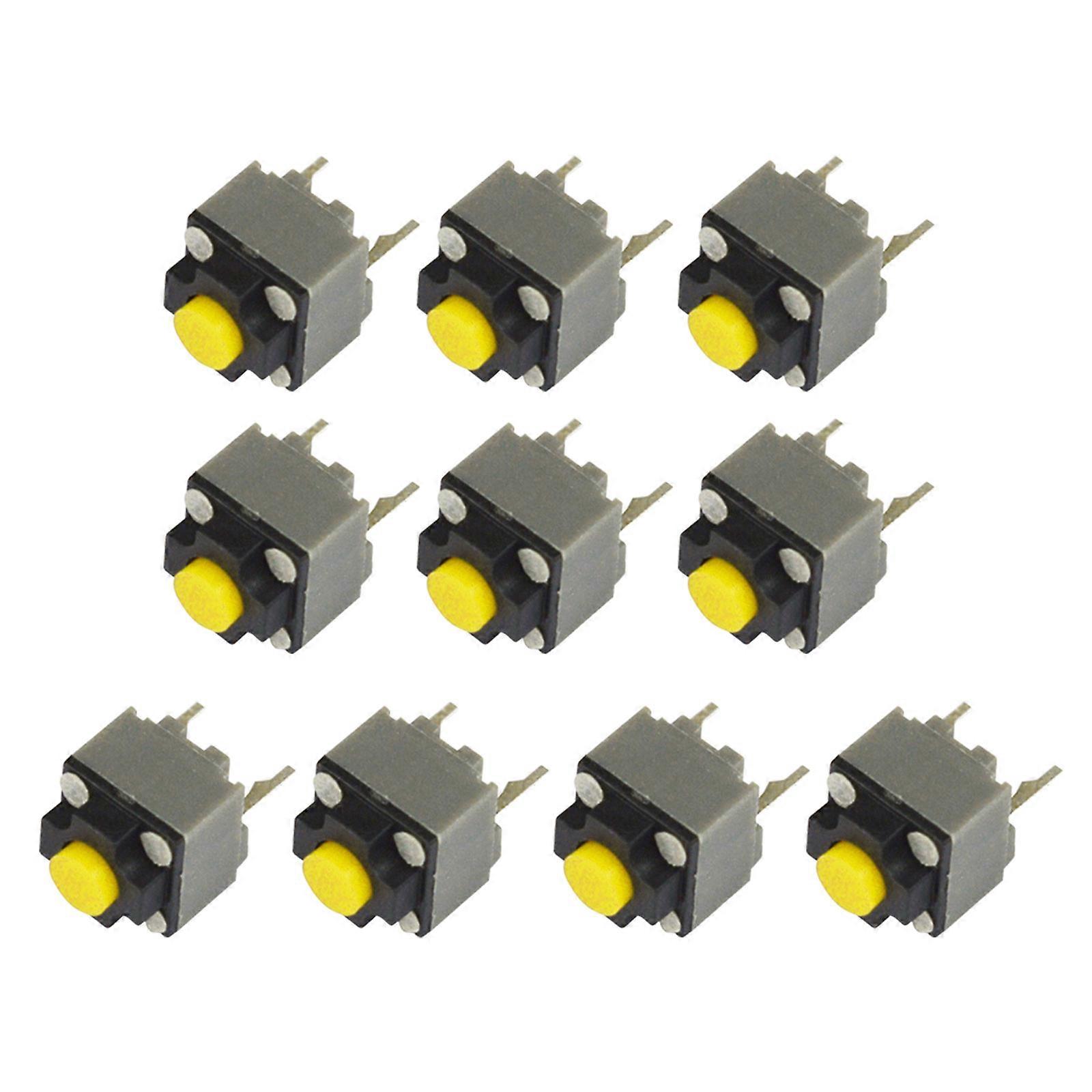 10Pcs Kailhs Silents Button Mouse MicroSwitch 6x6x7.3mm 10 Million Clicks for Quiet Environment Multicolor
