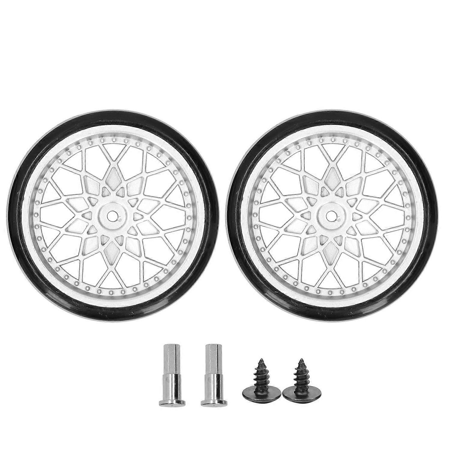 RC Tire Wheel Axle Upgrade Replacement Accessory Parts Fit for WPL D12 RC Car ModelSilver