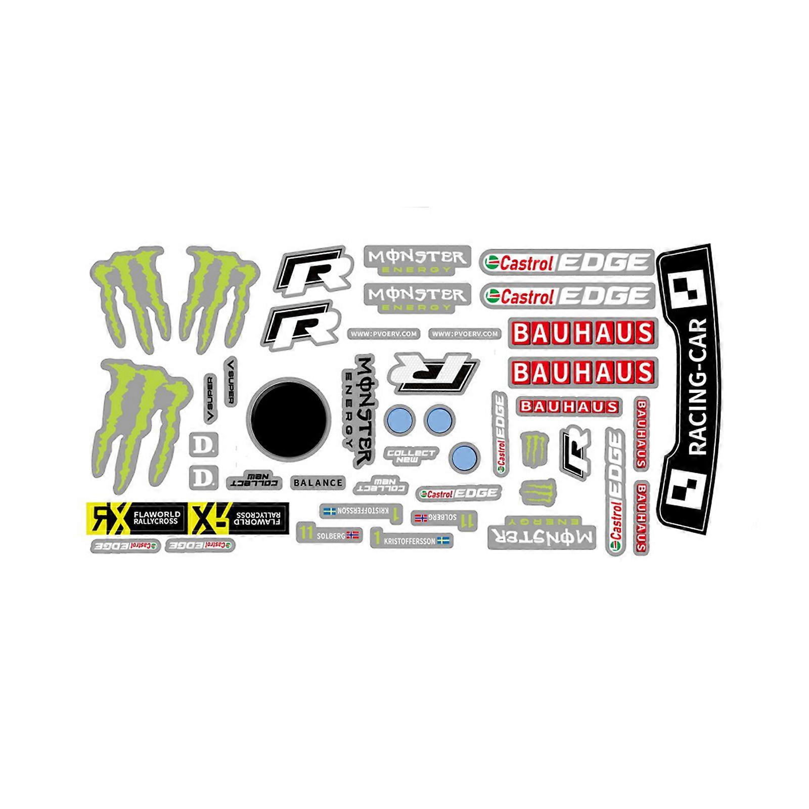 Quick Apply Decals For 1/12 And 1/16 Scale Climbing Vehicle Model Sun Protective Stickers Set for Car Decoration Multicolor