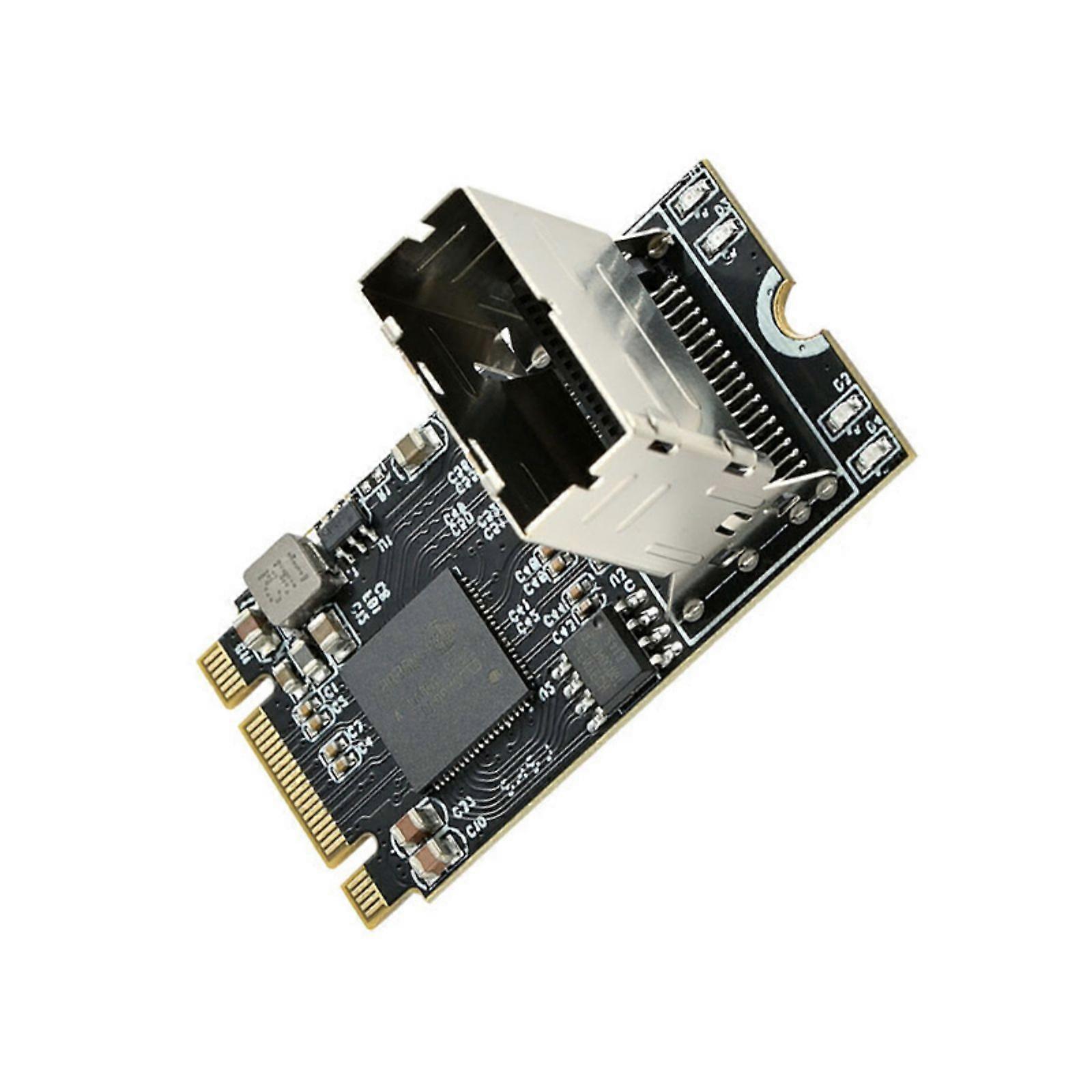 M.2 NVMe To 4x SATA3 6Gbps 4 Port, PCIe Expansion Card With JMB585 Chipset 6Gbps Fast Transfer Multicolor