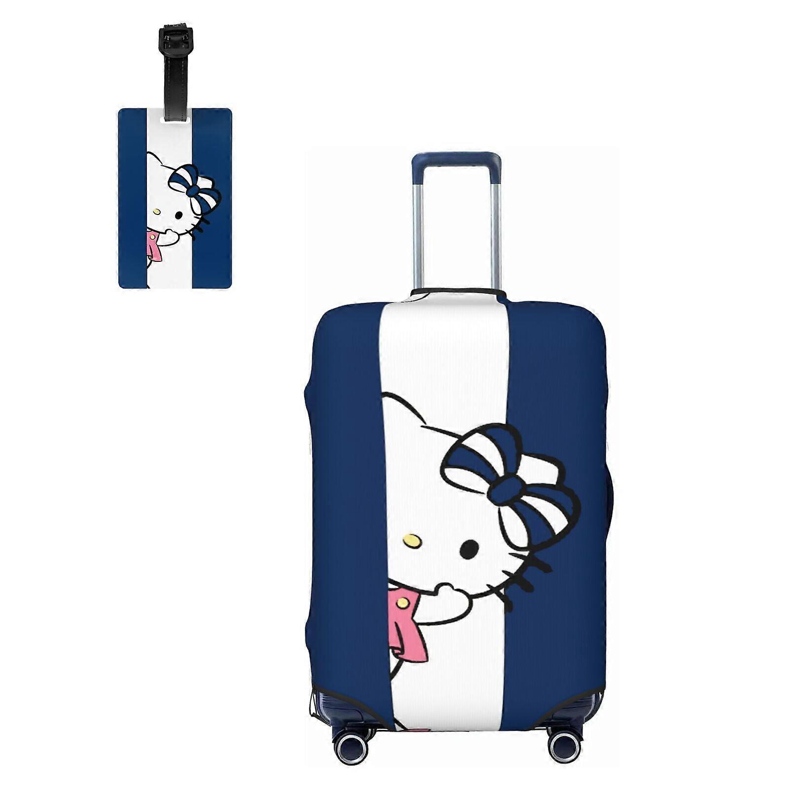 Capa protetora para mala de viagem Hello Kitty, compatível com malas de 22" a 24", capa elástica lavável com zíper oculto – Presentes para mulheres e meninas