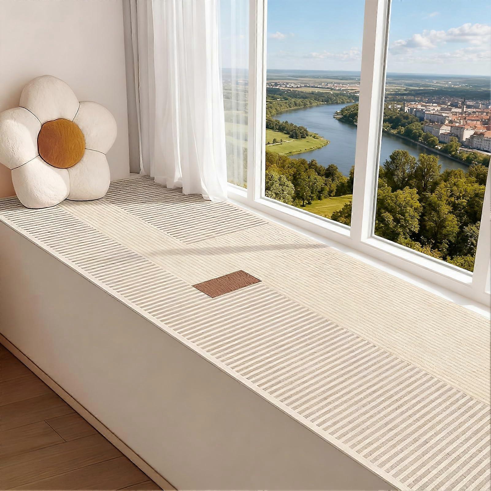 Windowsill Cushion Pad 4mm Thick Dustproof Protector for Narrow Window Sills Table Floor (50x30cm)