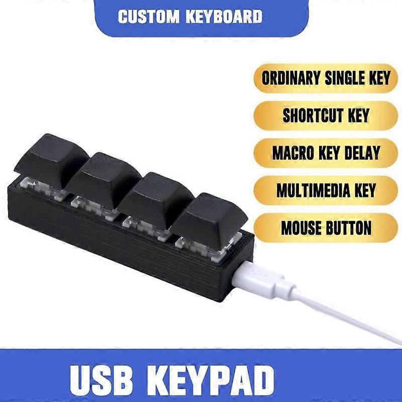 Programmable Macro Keyboard Custom One-Key Shortcut HID Plug Play for Windows Mac Linux