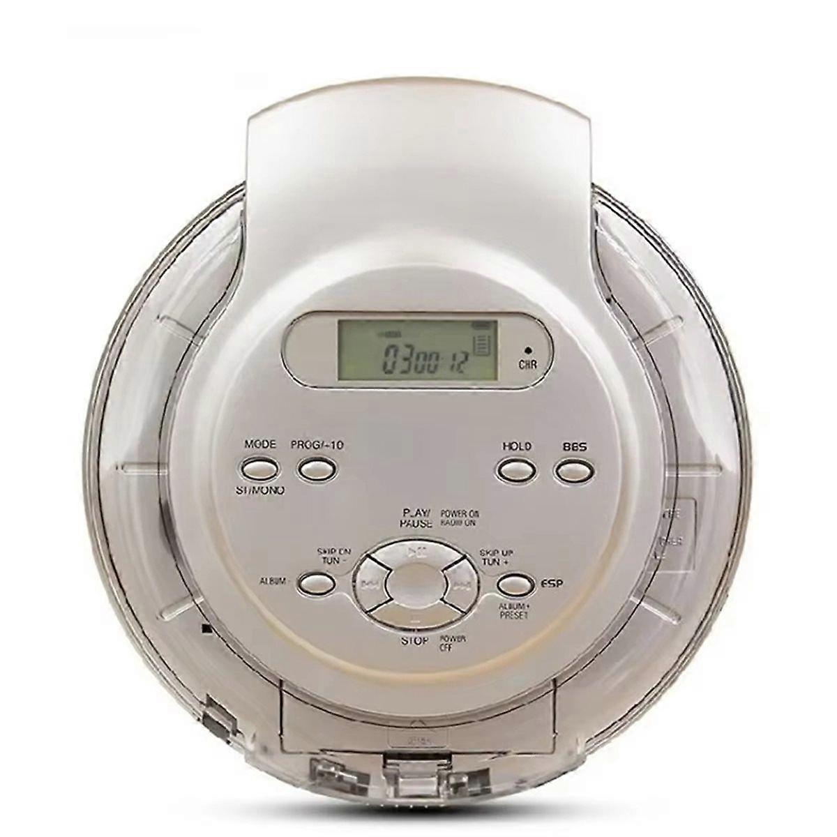 New CD Player Boost System High Quality Music Shockproof MP3 Format Discs LCD Display 3.5mm Audio In