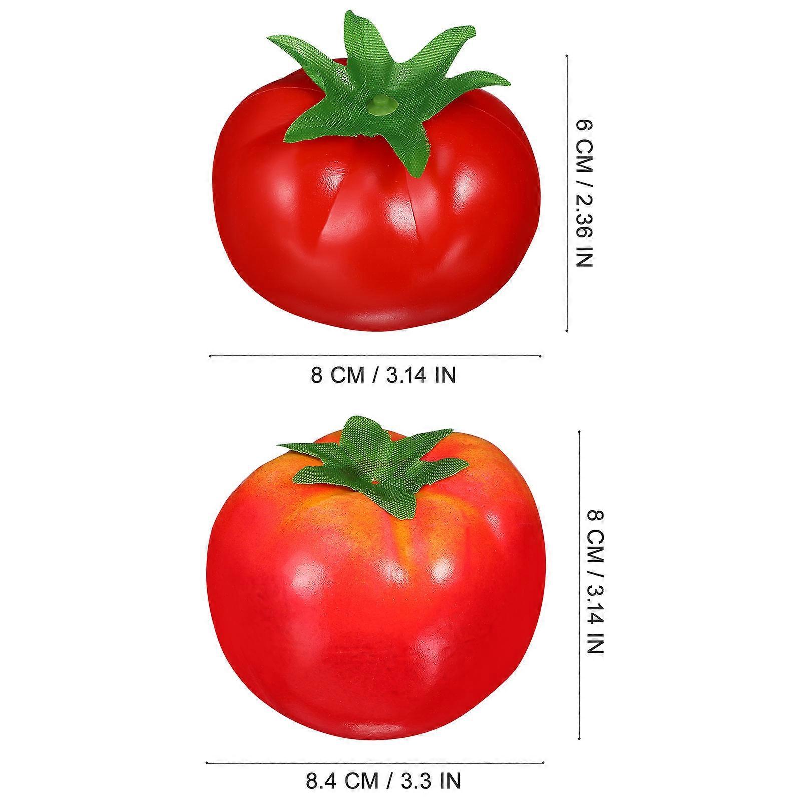 Artificial Tomato Plastic and Foam Vegetable Props for Decor 6Pcs