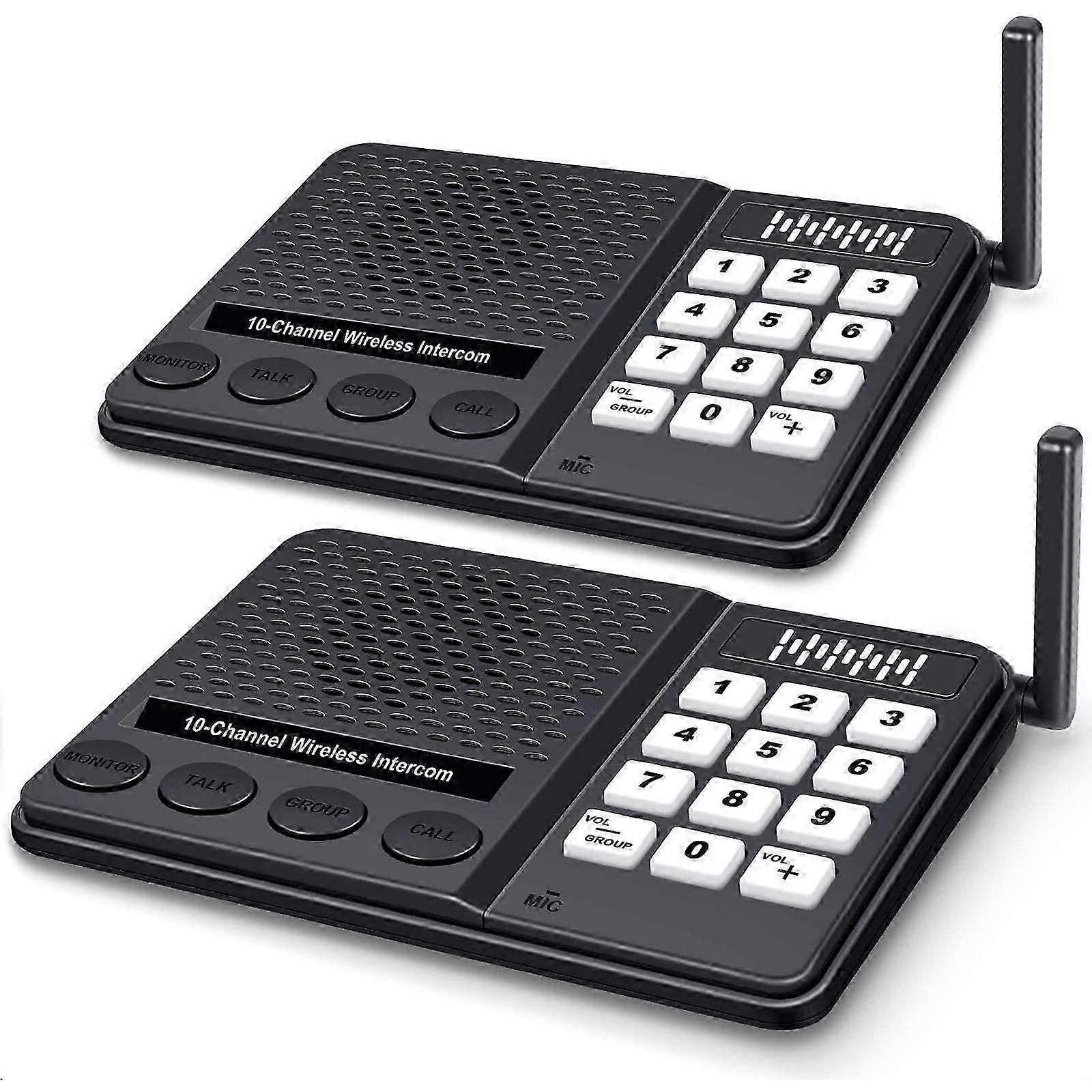 2 Pack Wireless Intercom System for Home 1.1 Mile Range Indoor & Outdoor Communication