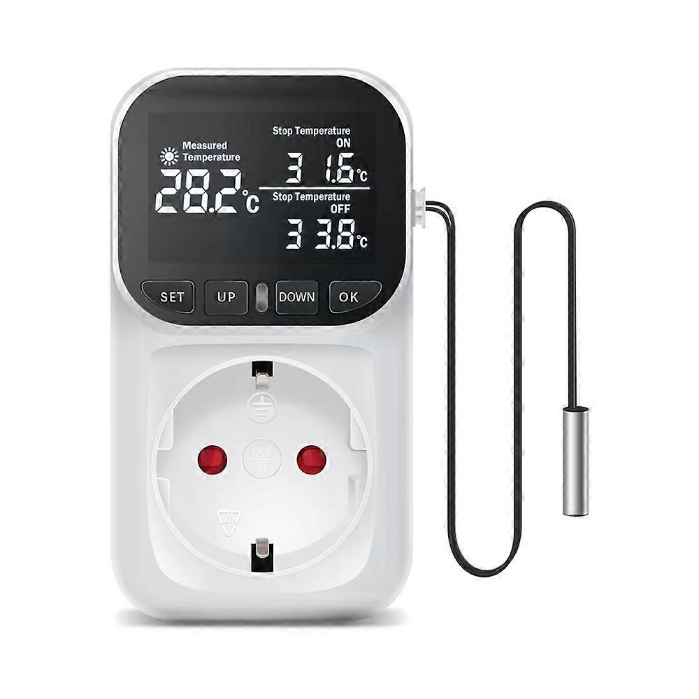 Digital Temperature Controller Socket Thermostat EU Plug 220V With Timer Switch Heating Cooling For Refrigerator Aquaculture