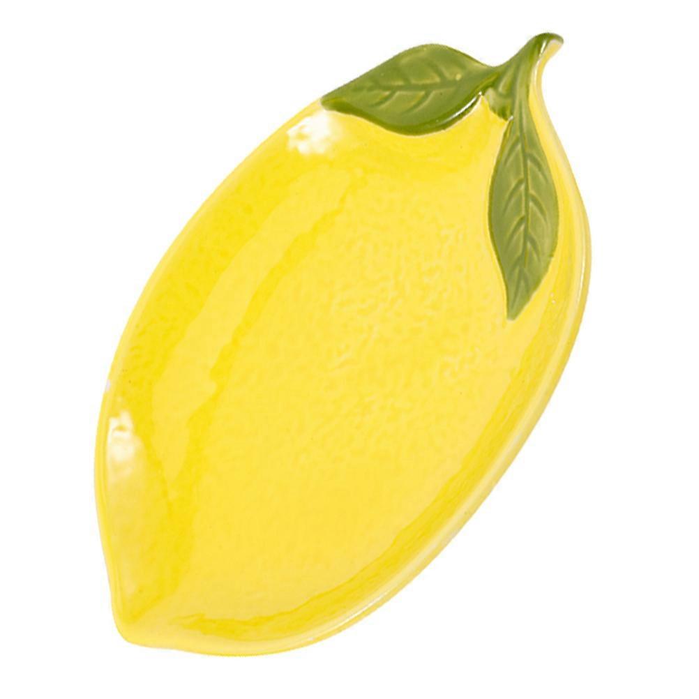 Ceramic Food Serving Dish Lemon Plate for Fruit and Snack Use