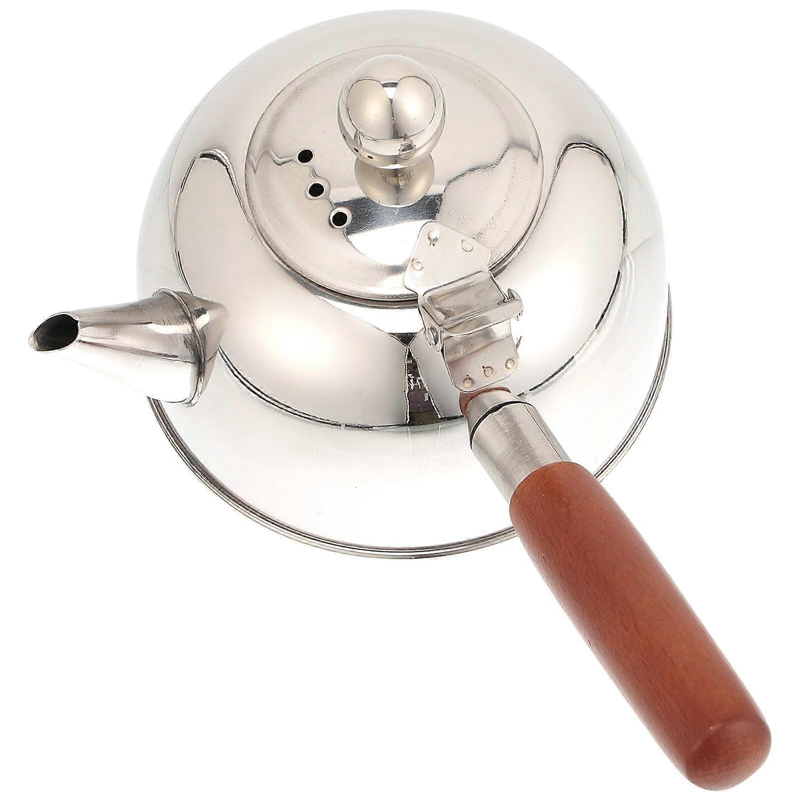 Stovetop Whistling Kettle Stainless Steel Tea Pot with Infuser AntiScald Handle for Gas and Induction