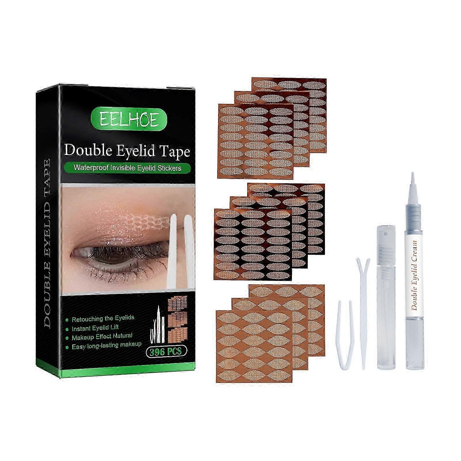 Natural Double Eyelid Tape Set - Long-Lasting, Invisible, Breathable, Glue-Free Eye Beauty Patches for Effortless, Charming Look