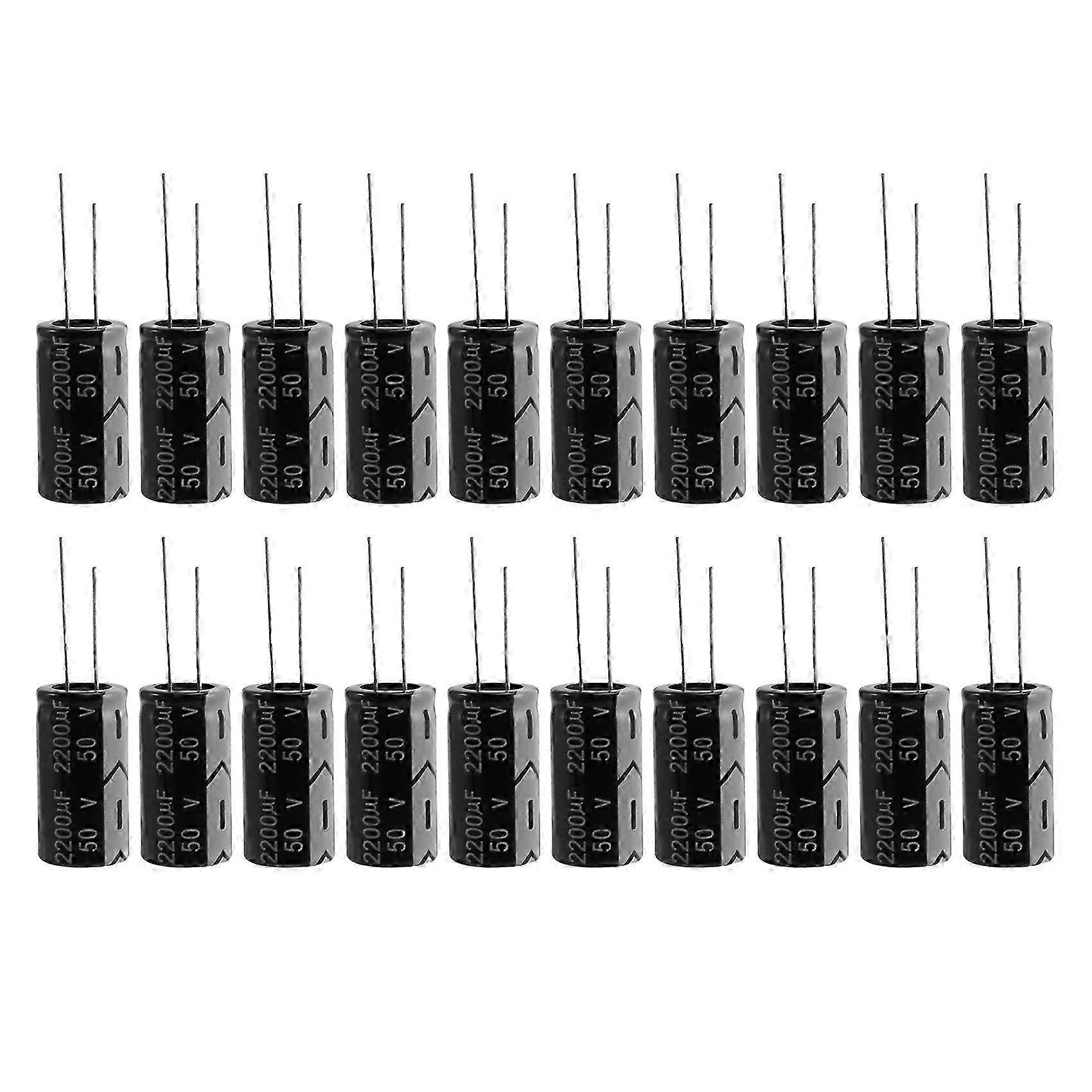 20 Pcs 2200uF 50V 105C Polarized Electrolytic Capacitors 16x31mm