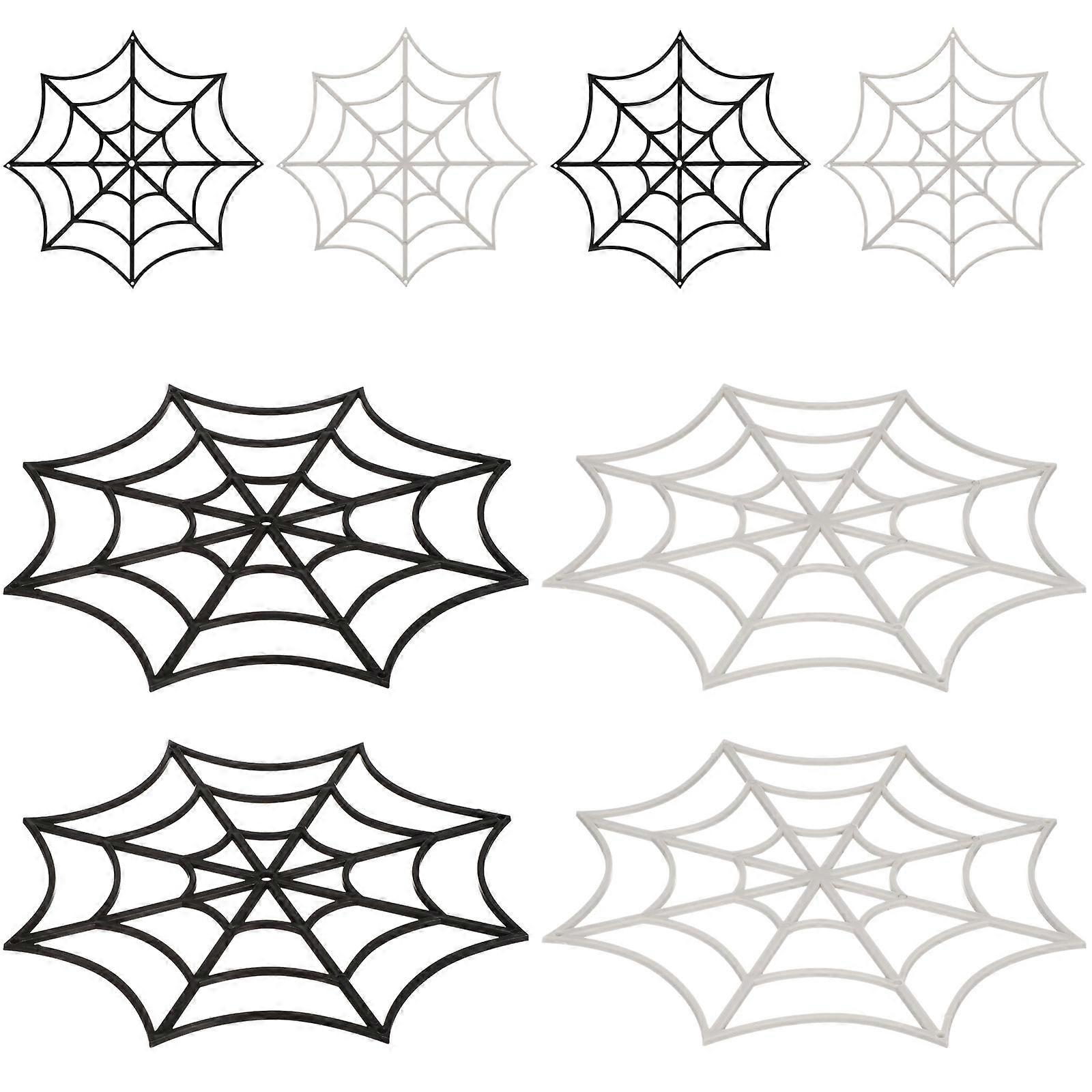 12pcs Halloween Spider Webs Decorative Cobwebs Fun Ornaments (Assorted Color)