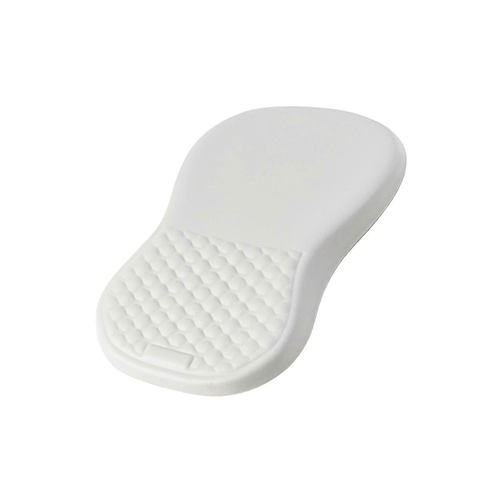 AntiSlip Ergonomic Mouse Pad Offering Memory Foam Wrist Rest Massage Points Long Hours Work Comfort Supports Computings  White