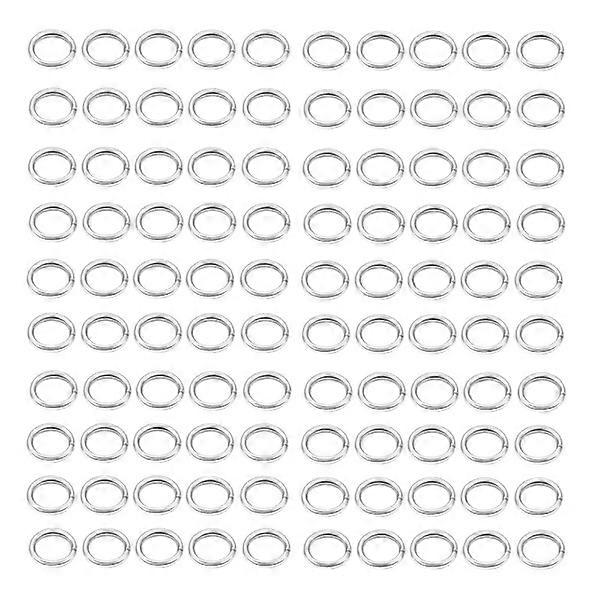 Metal rings, 100-pack Silver