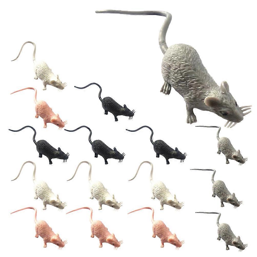Realistic Plastic Mouse Models for Decor 16Pcs Miniature Fake Mouse Props