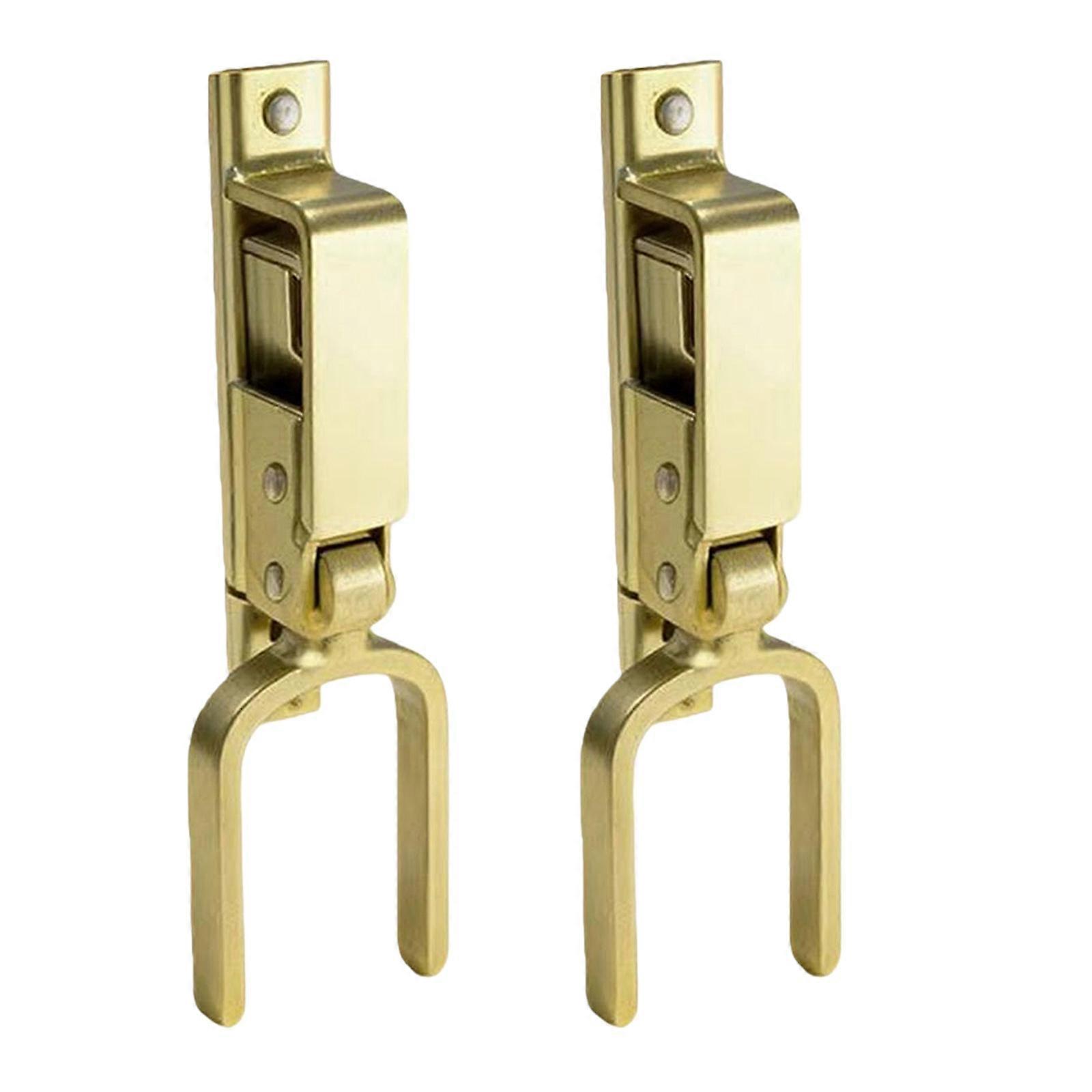 Universal Easy Installation Gate Latches Fit Wood Metal Pipe Door Using Basic Tool with Automatic Locking Mechanism  2pcs gold