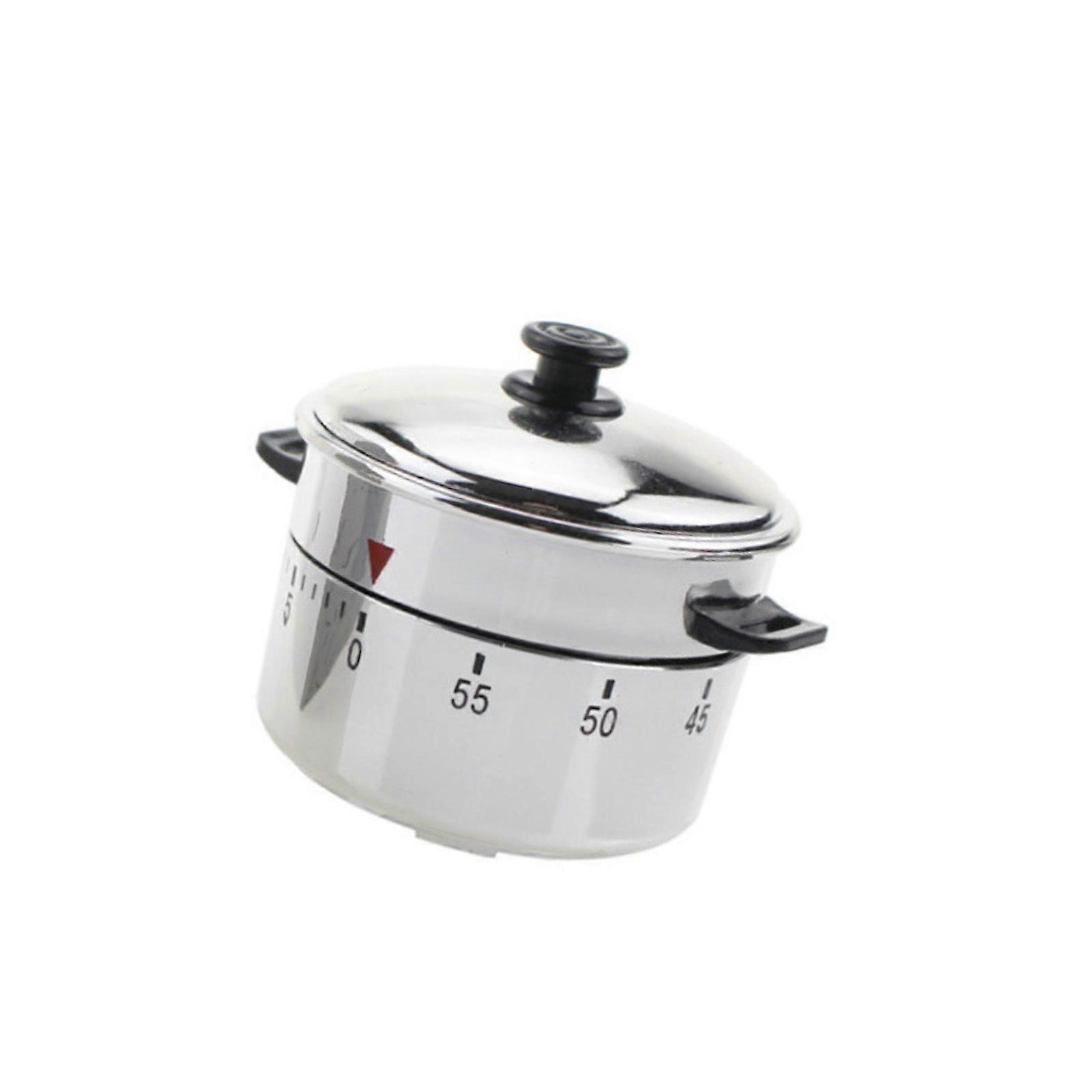 Pressure Cooker Shape Kitchen Cooking Timer Manual Rotating Count Down Alarm Mechanical Timer Tool for Home Restaurant Multicolor
