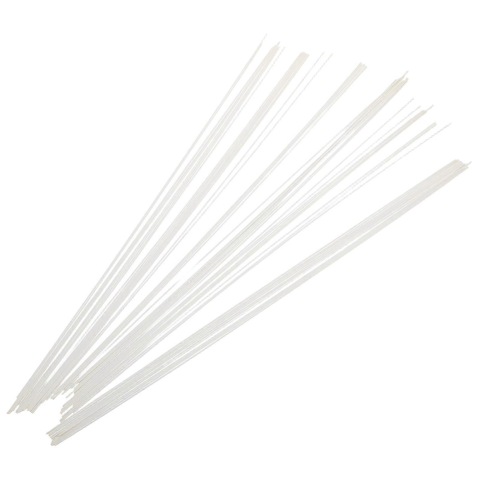 DIY Plastic Craft Rods for Art Projects 50Pcs White Square Rods