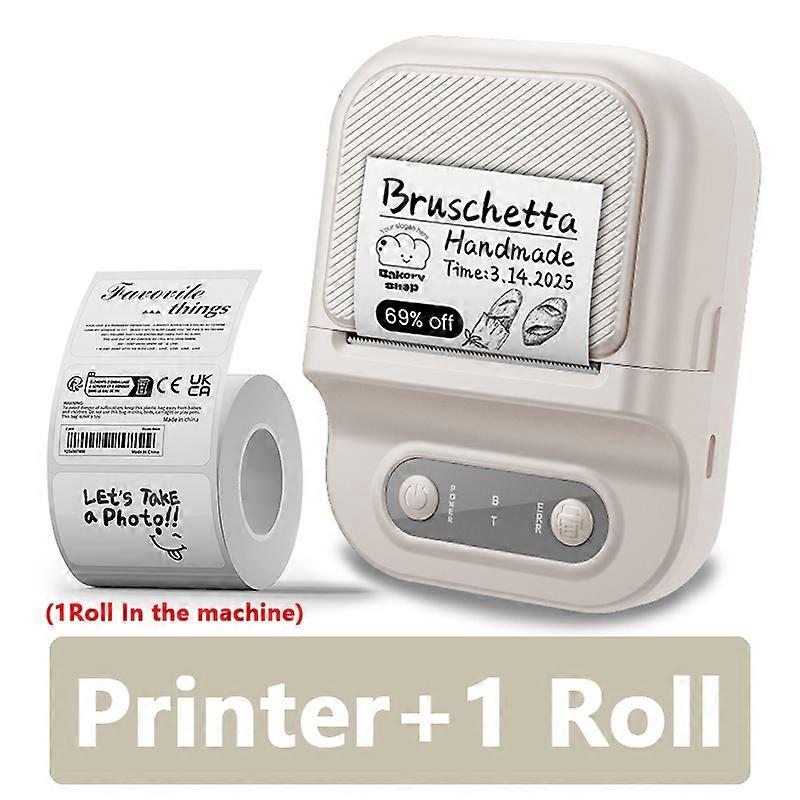 Mini Portable Thermal Printer Similar as Niimbot B1 B21 Label Printer Adhesive Sticker For Office Wireless Bluetooth Label Maker