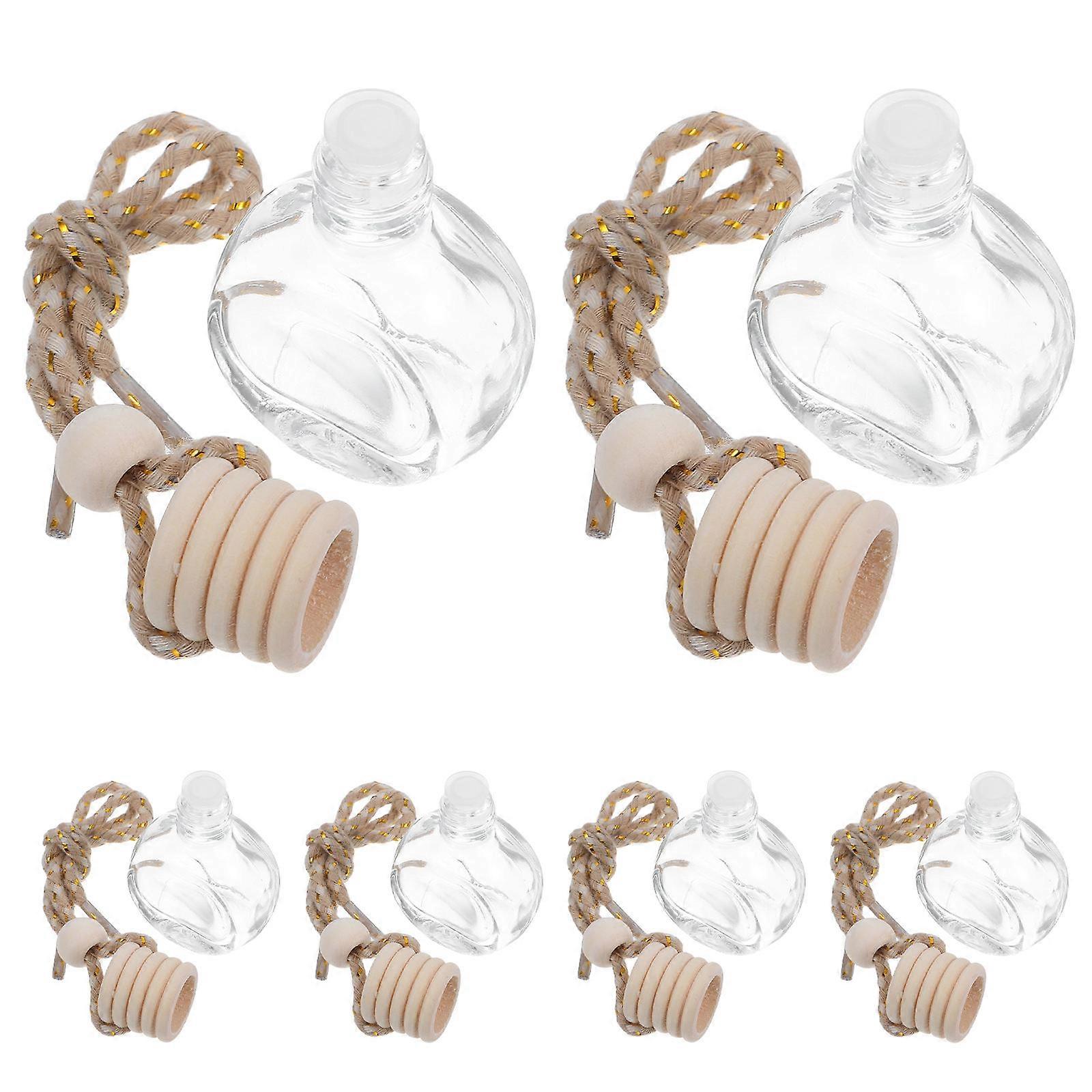 Transparent Car Perfume Bottle Pendant for Hanging Diffuser 6Pcs Pack