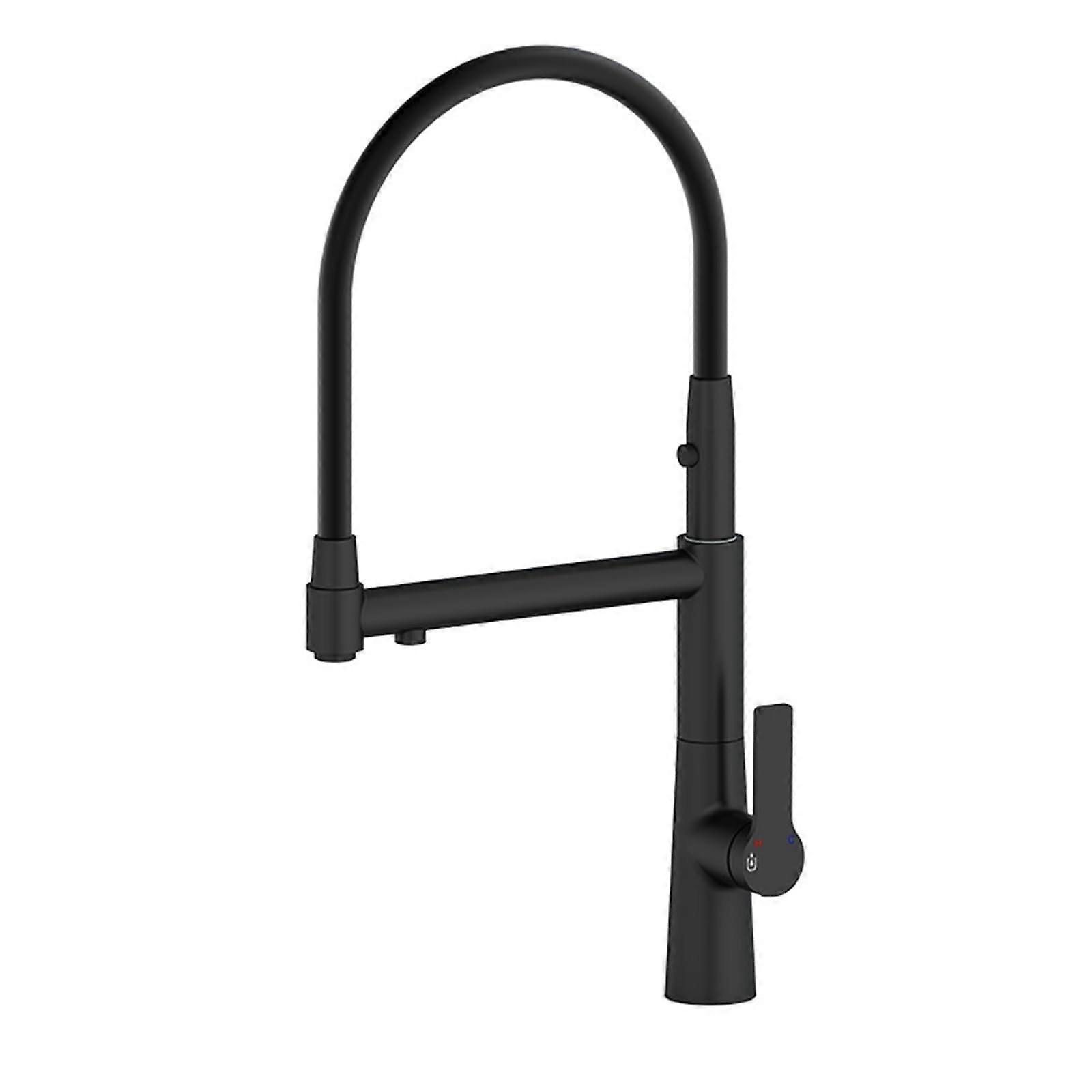 Black 3 Way Pull Down Kitchen Faucet with Drinking Water Spout and 720° Flexible Rotation