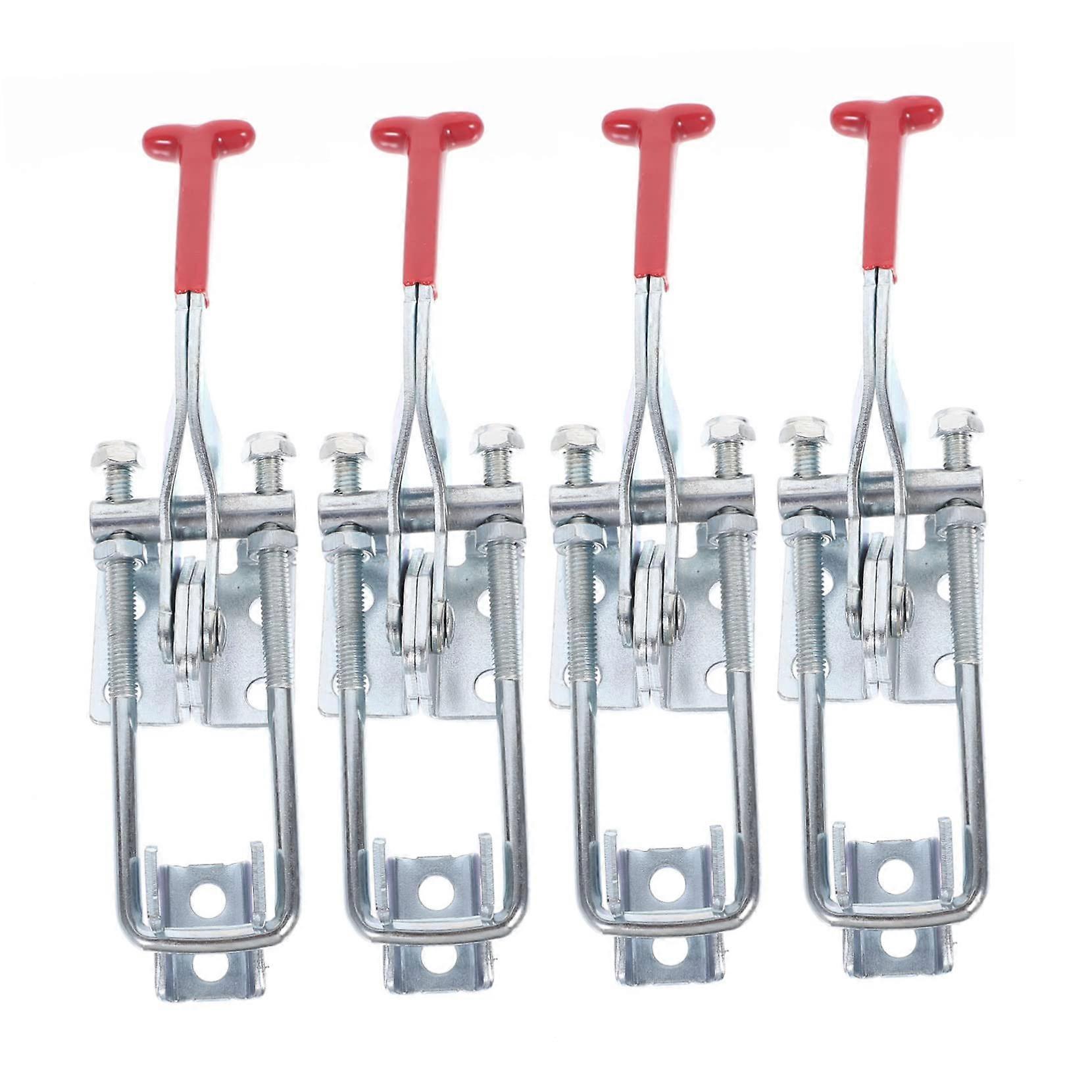 4Pcs Heavy Duty Adjustable Toggle Latch with SelfLock for Cabinet Door Tool Box Smoker Lid