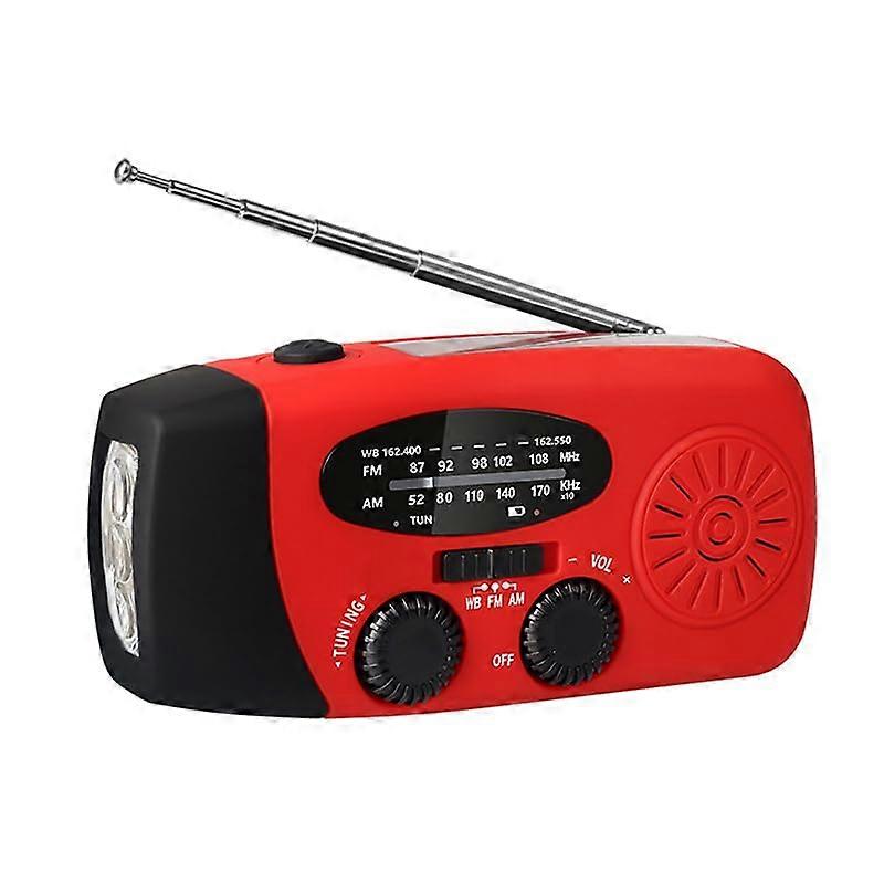 Emergency Hand Crank Radio with LED Flashlight, No Battery Required Portable Weather Radio for Camping Outdoors