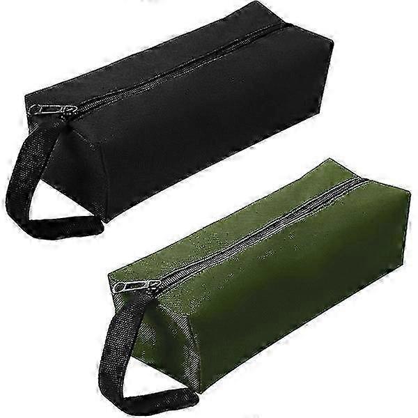 25-26 2-pack Canvas Zipper Small Tool Bag, Multi-Purpose Small Zipper Tool