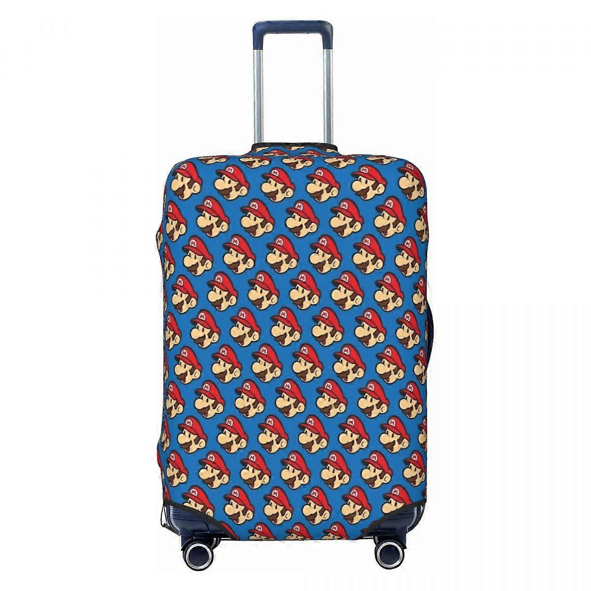 Capa protetora personalizada para mala de viagem com estampa do jogo M-Marioed, lavável, compatível com malas de 18 a 32 polegadas.